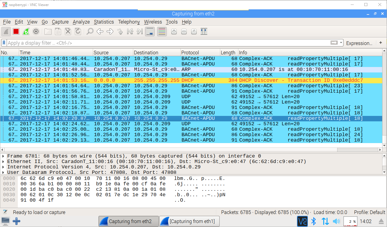 Raspi setup and actively capturing